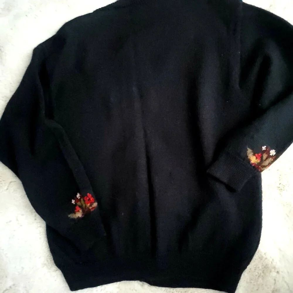 Tulchan Vintage Cardigan Medium 95% Wool Cottagecore Coastal Grandma - Picture 7 of 9